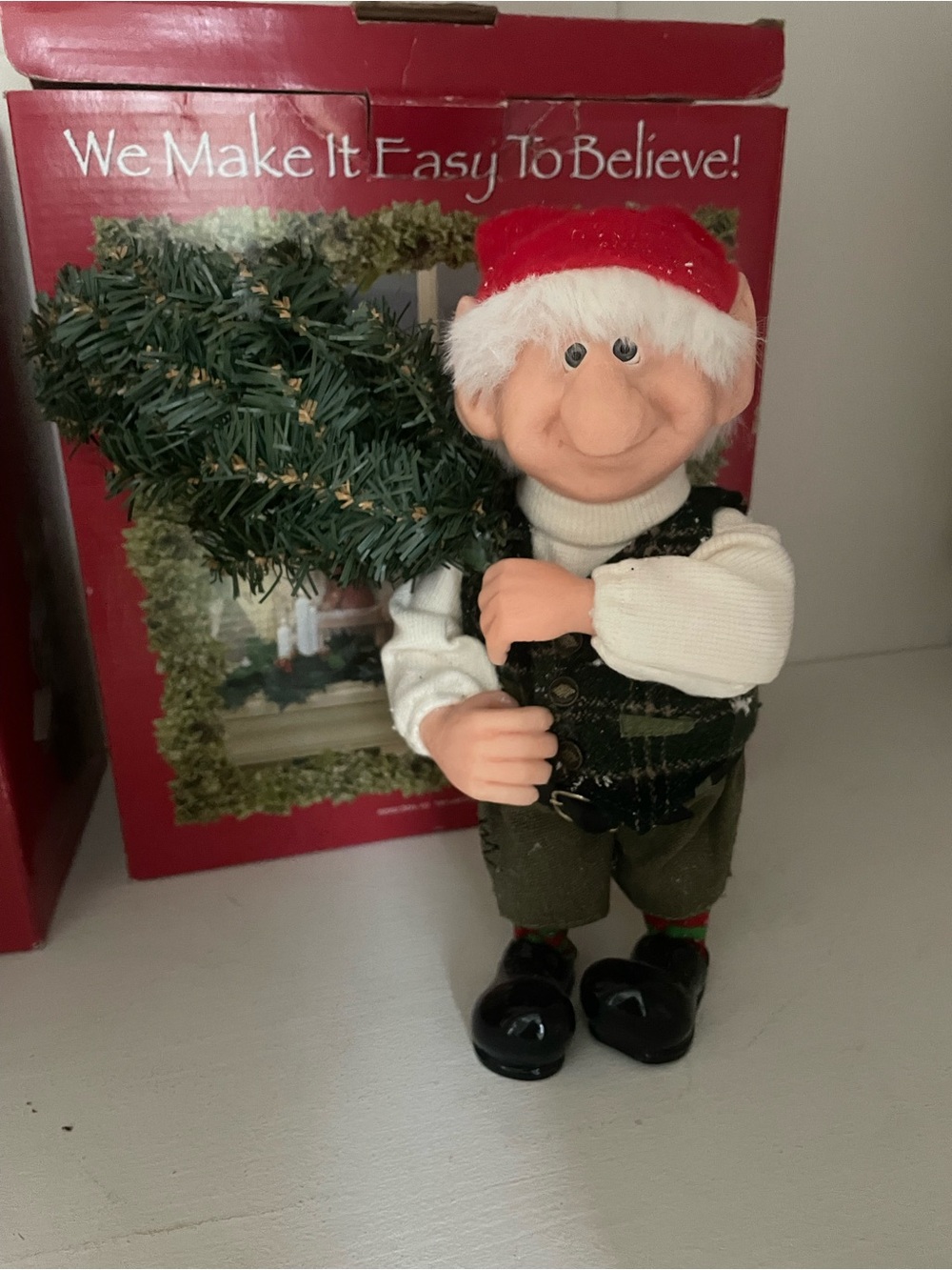 ZIMS Elves Figurine with Jingle Bells - Decorative Home Holiday Collectors